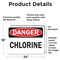 Signmission Chlorine Danger Sign, Vinyl Decal, 24in W x 18in L, 2PK OS-2PACK-DS-D-1824-L-19278 - alternate 2
